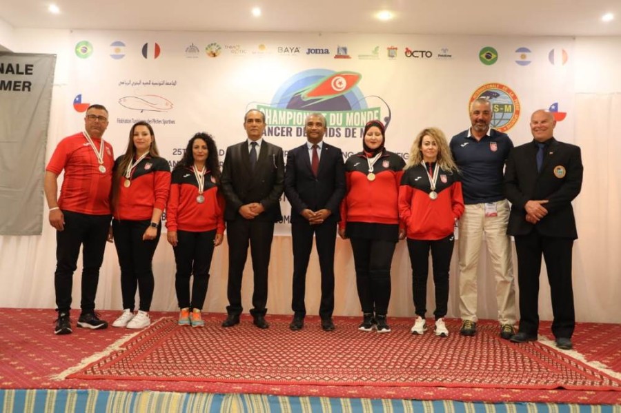 المنتخب التونسي للسيدات يفوز ببرونزية بطولة العالم لرمي المثقال البحري